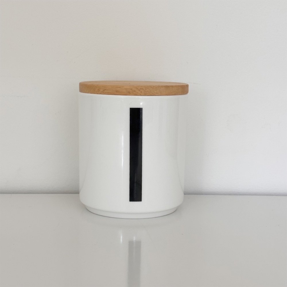 Design Letters Mug "I" Ceramic Modern Scandinavian Scandi Arne Jacobsen Monogram